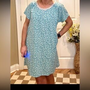Leopard print T-shirt dress nwot